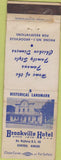 Matchbook Cover - Brookville Hotel Central KS WEAr