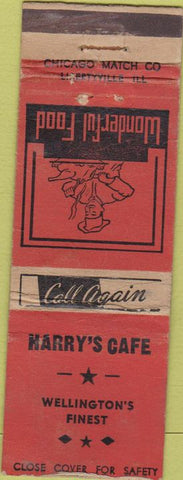 Matchbook Cover - Harry's Cafe Wellington CO? WORN