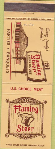 Matchbook Cover - Flaming Steer Steaks Kansas City?