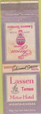 Matchbook Cover - Lassen Terrace Motor Hotel Wichita KS STAINED