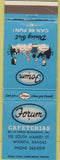 Matchbook Cover - Forum Cafeterias Wichita KS