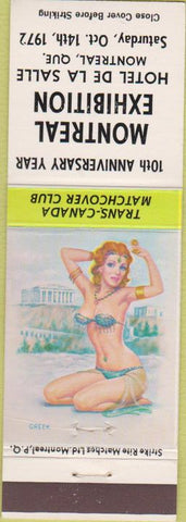 Matchbook Cover - Trans Canada Match Club Montreal QC pinup 1972