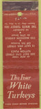 Matchbook Cover - Foru White Turkeys NYC Diplay wear