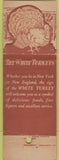 Matchbook Cover - Foru White Turkeys NYC Diplay wear