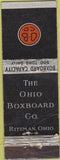 Matchbook Cover - Ohio Boxboard Co Rittman OH WORN CREASES