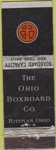 Matchbook Cover - Ohio Boxboard Co Rittman OH WORN CREASES