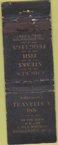 Matchbook Cover - Traveler's Inn Bridgeport MI POOR