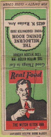 Matchbook Cover - Melbourne Dining Room Acopn match For Safety BOBTAIL