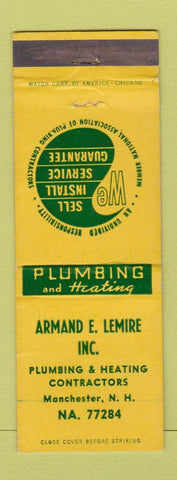 Matchbook Cover - Armand Lemire Plumbing Heating Manchester NH WEAR