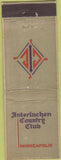 Matchbook Cover - Interlachen Country Club Minneapolis MN 30's