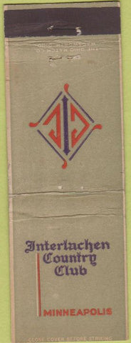 Matchbook Cover - Interlachen Country Club Minneapolis MN 30's