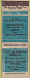 Matchbook Cover - Don Hardman oil gas MA? Wasatch WORN