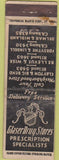 Matchbook Cover - Glaser Drug Stores St Louis MO Universal Long WORN 20s?