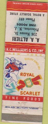 Matchbook Cover - Altieri Royal Scarlet Foods Princeton NJ wear