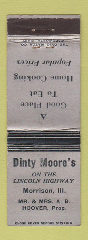 Matchbook Cover - Dinty Moore's Morrison IL WEAR