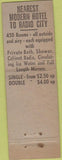 Matchbook Cover - Hotel Abbey New York City WEAR