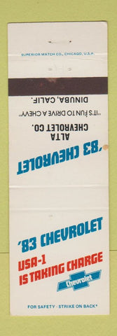 Matchbook Cover - 1983 Chevrolet Alta Dinuba CA WEAR