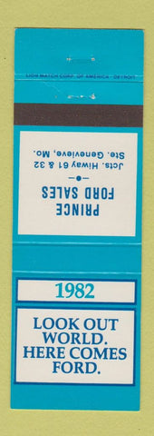 Matchbook Cover - 1982 Ford Prince Ste Genevieve MO
