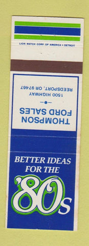Matchbook Cover - 1980 Ford Thompson Reedsport OR