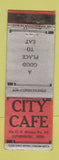 Matchbook Cover - City Cafe Gothenburg NE WORN