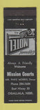 Matchbook Cover - Mission Courts Motel Ogallala NE