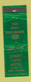 Matchbook Cover - Shady Lane Motel Kearney NE WORN