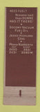 Matchbook Cover - Ralph S Dunne Narberth PA Socony Vacuum oil Jeddo Coal