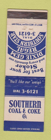 Matchbook Cover - Southern Coal & Coke