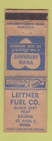 Matchbook Cover - Leitner Fuel Coal St Paul MN WORN