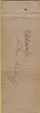 Matchbook Cover - Bachelor's Laundry NO TOWN WORN