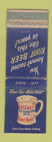 Matchbook Cover - Belfast Root Beer WORN