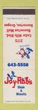 Matchbook Cover - Joy Rob's Steak Biscuits Beaverton OR