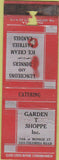 Matchbook Cover - Garden T Shoppe NO TOWN WORN