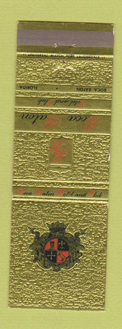 Matchbook Cover - Boca Raton Hotel Club Boca Raton FL