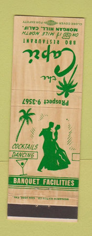 Matchbook Cover - Capri Restaurant Morgan Hill CA