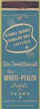 Matchbook Cover - White Plaza Hotel Dallas San Antonio TX