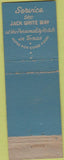 Matchbook Cover - White Plaza Hotel Dallas San Antonio TX