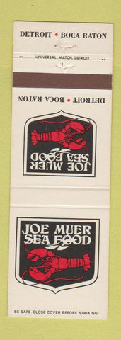 Matchbook Cover - Joe Muer Seafood Detroit MI Boca Raton FL