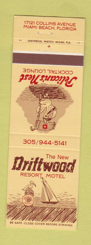 Matchbook Cover - Driftwood Resort Motel Miami Beach FL Pelican's Nest
