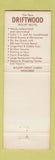 Matchbook Cover - Driftwood Resort Motel Miami Beach FL Pelican's Nest