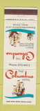 Matchbook Cover - Columbus Hotel Miami FL #1 WHITE