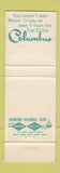 Matchbook Cover - Columbus Hotel Miami FL #1 WHITE