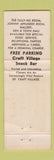 Matchbook Cover - Craft Village St Petersburg FL