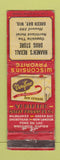 Matchbook Cover - Verifine Ice Cream Haanen's Rexall Drug Green Bay WI WORN