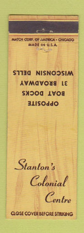 Matchbook Cover - Stanton's Colonial Centre Wisconsin Dells WI