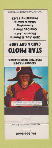 Matchbook Cover - Star Photo Phoenix AZ monkey