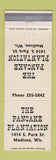 Matchbook Cover - Pancake Plantation Madison WI