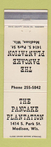 Matchbook Cover - Pancake Plantation Madison WI