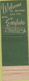 Matchbook Cover - Hotel Everglades Miami FL