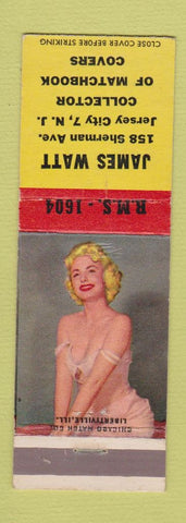 Matchbook Cover - James Watt Match Collector Jersey City NJ pinup